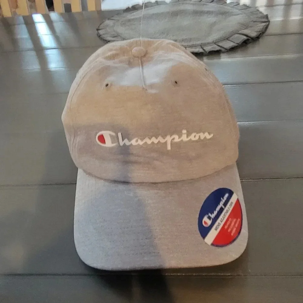 Champion Men's Unisex Gray Adjustable Relaxed Fit Hat Cap - OSFA